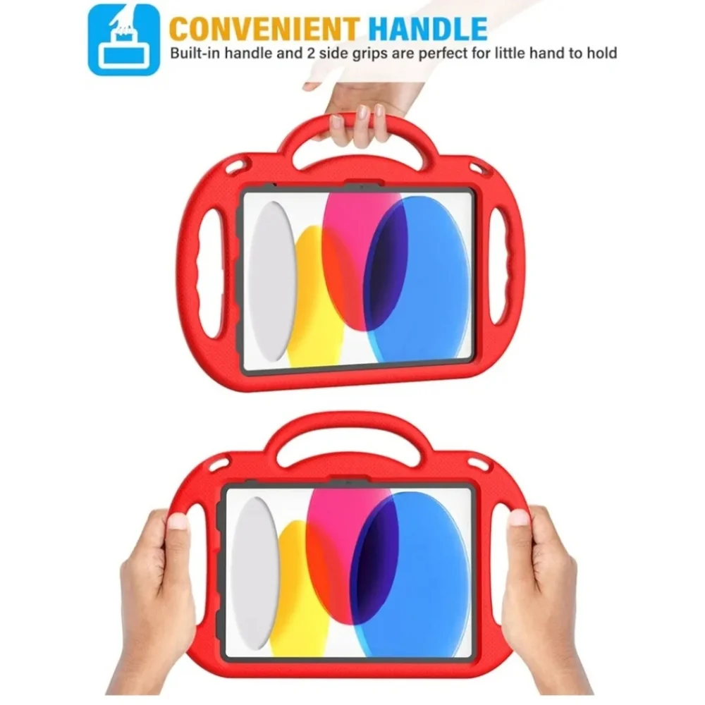 2/$25 Red Kids iPad Tablet Protector Case With Stand